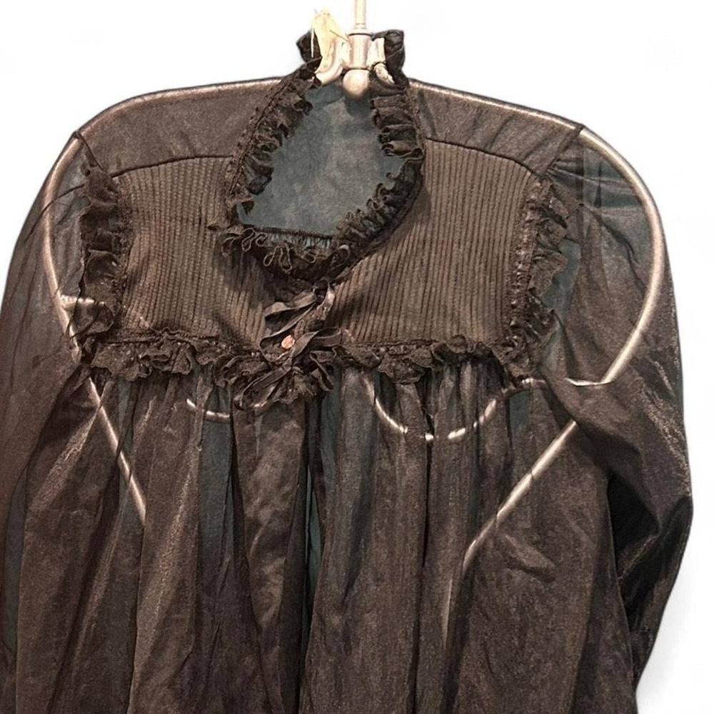 WOMENS TRUE VINTAGE LINGERIE‎ BLACK BABYDOLL S